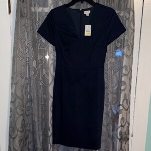 J. Crew Classic Navy Midi Dress